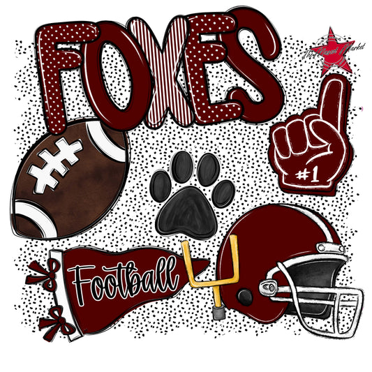 Foxes Football Spirit-Maroon