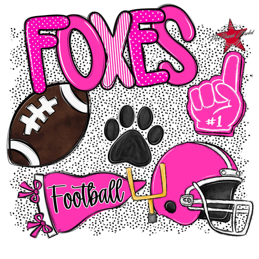 Foxes Football Spirit-Pink