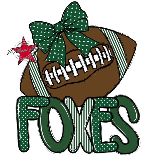 Foxes Football Spirit Design-Green
