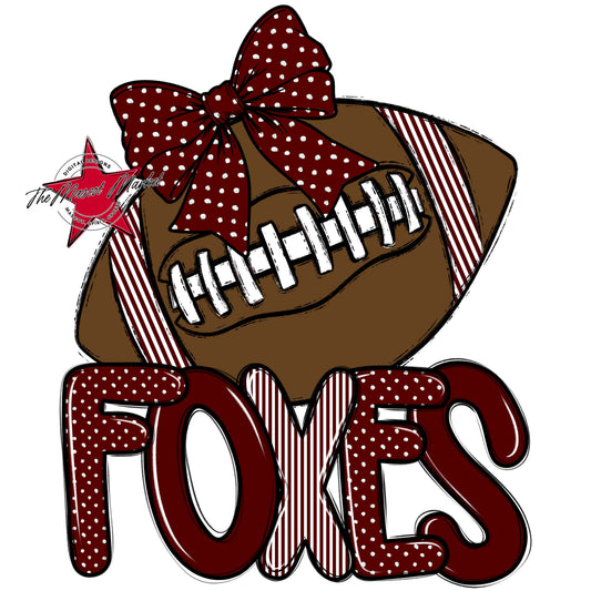 Foxes Football Spirit Design-Maroon