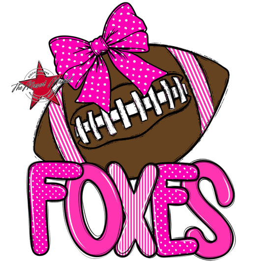 Foxes Football Spirit Design-Pink
