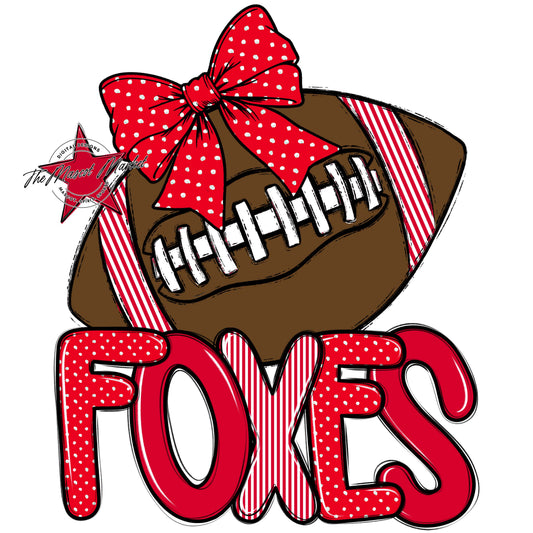 Foxes Football Spirit Design-Red