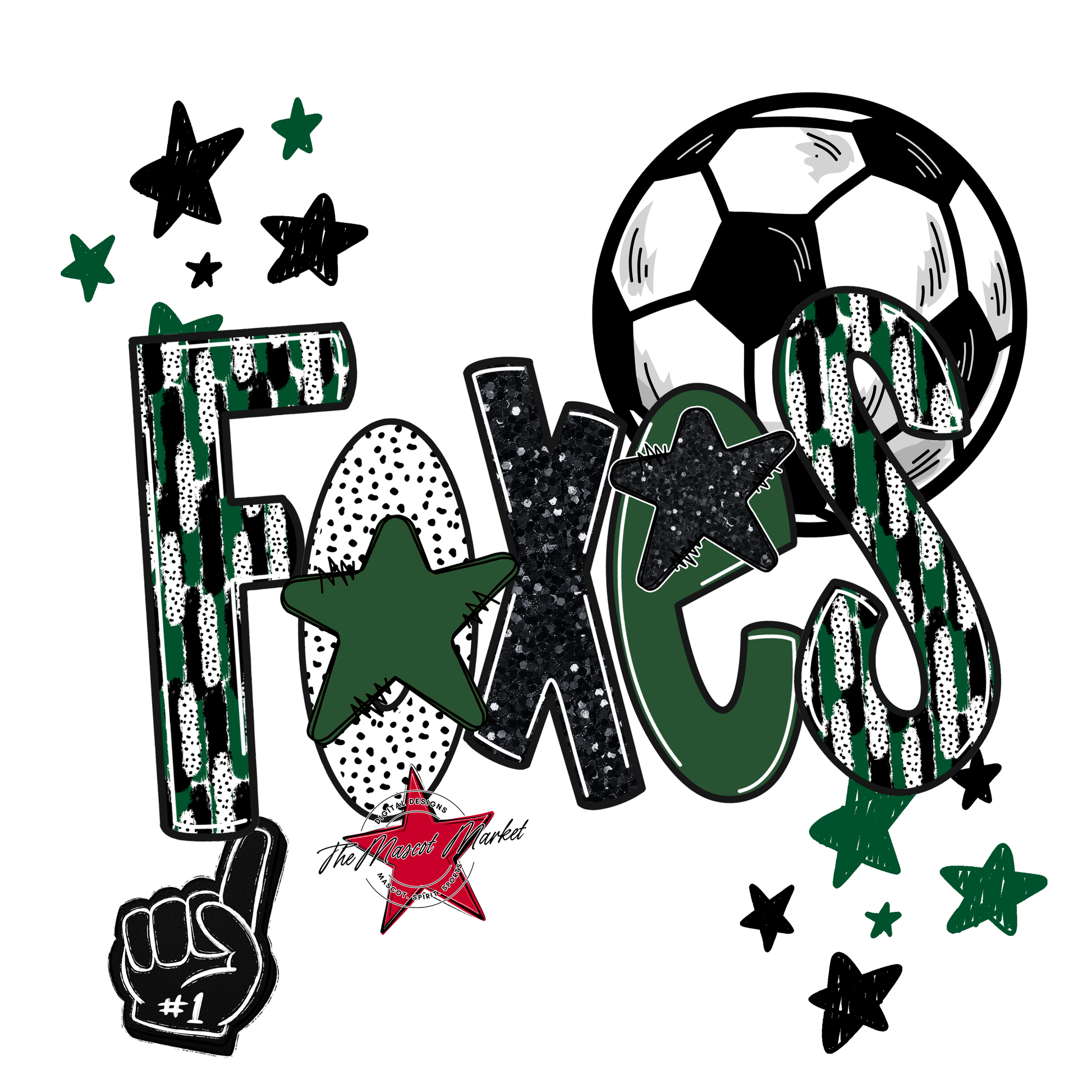 Foxes Soccer Scrape-Green