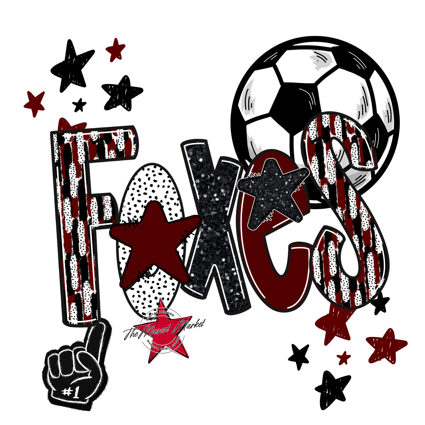 Foxes Soccer Scrape-Maroon