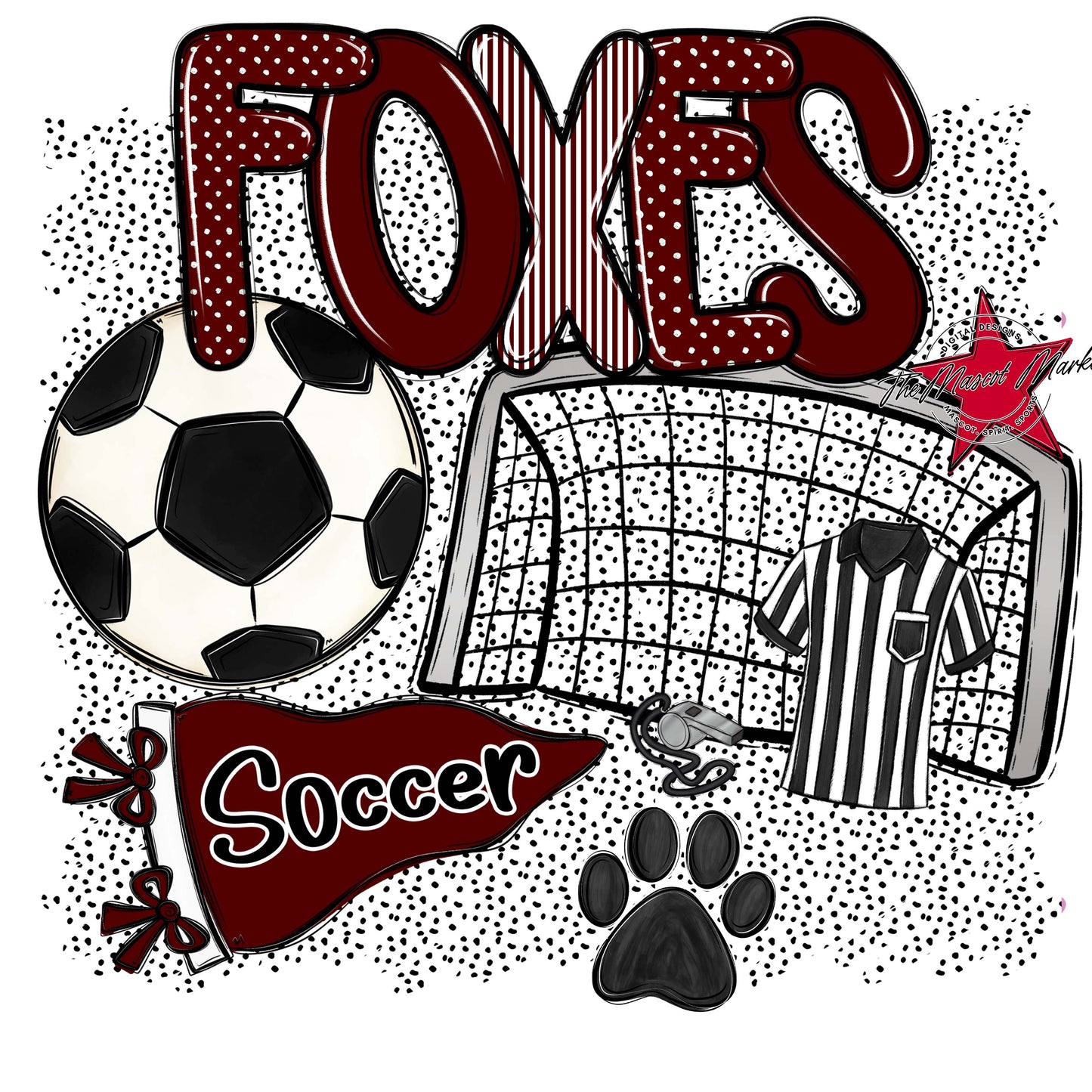 Foxes Soccer Spirit-Maroon