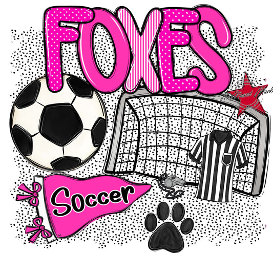 Foxes Soccer Spirit-Pink