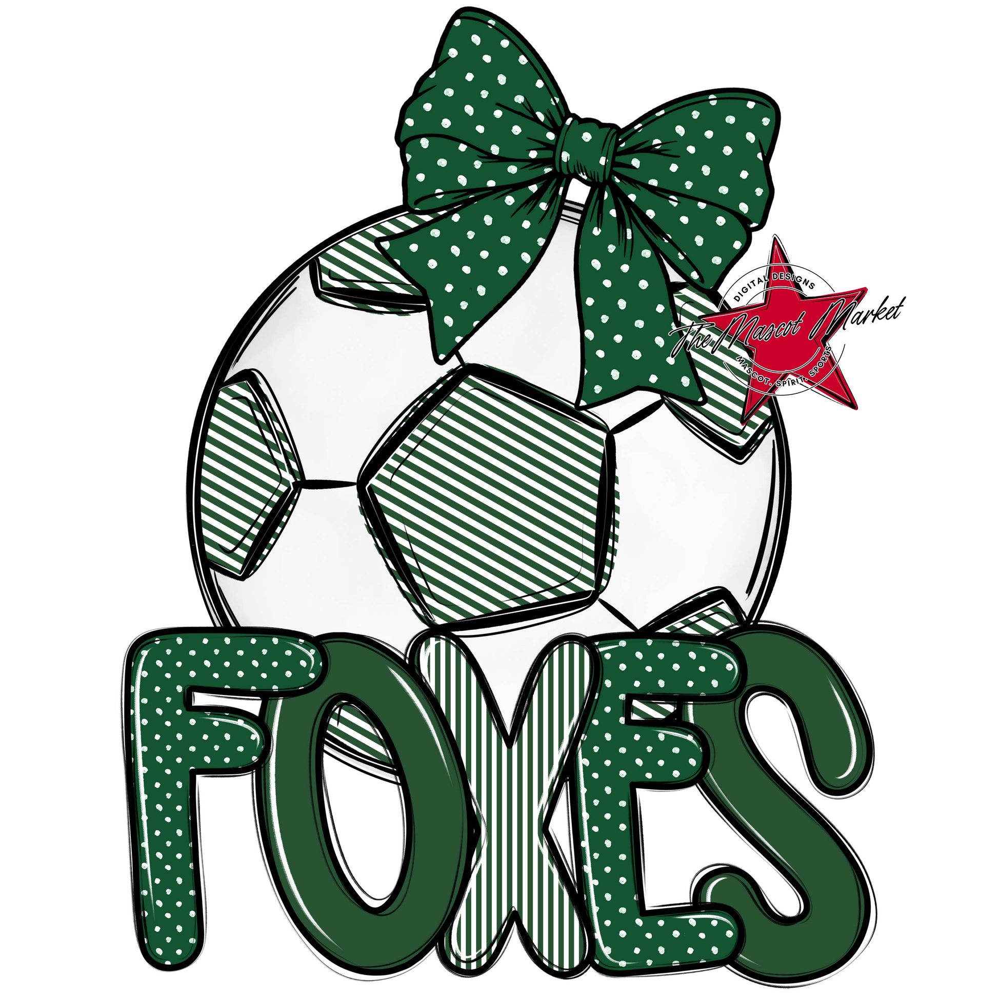 Foxes Soccer Spirit Design-Green