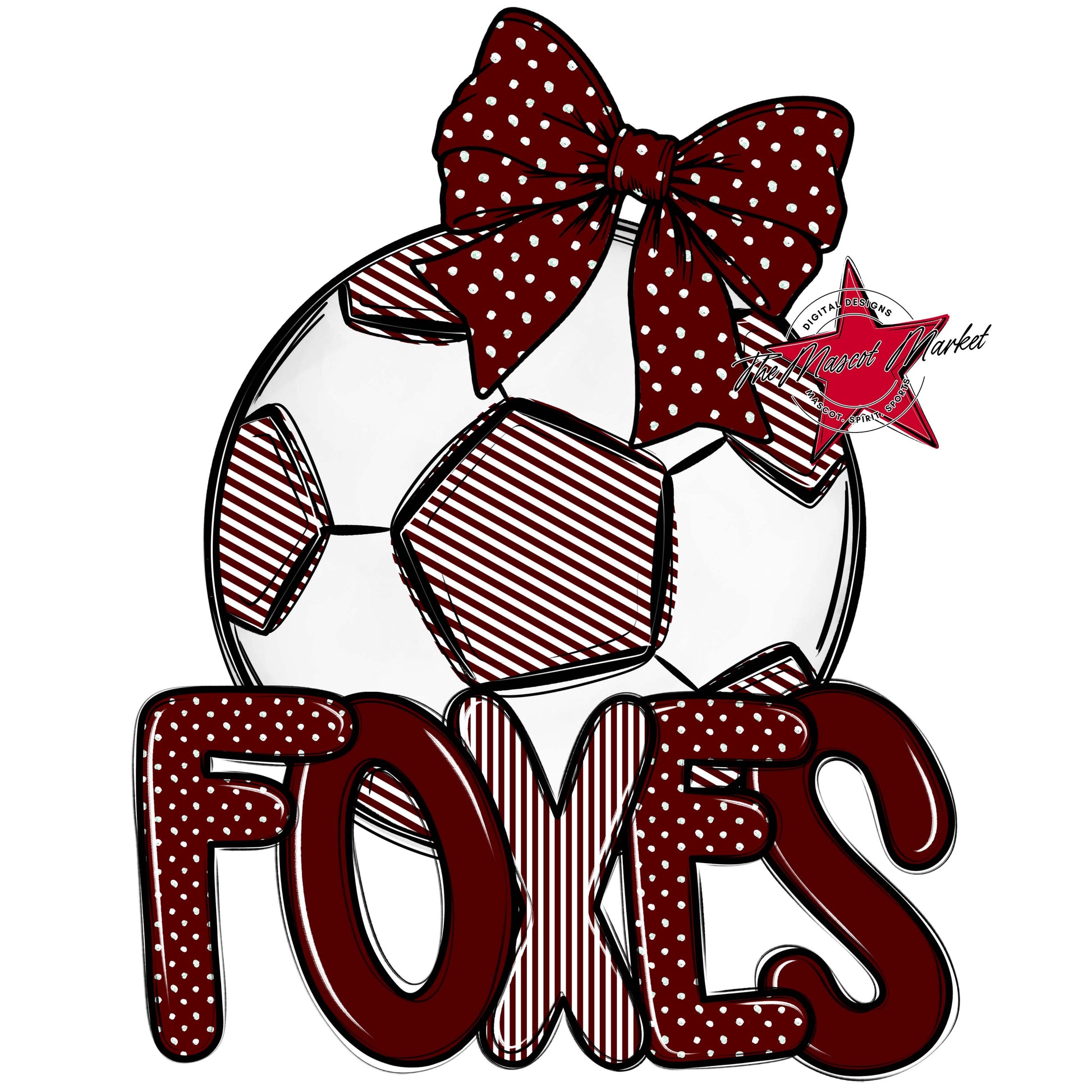 Foxes Soccer Spirit Design-Maroon