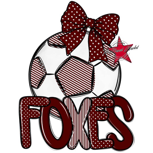 Foxes Soccer Spirit Design-Maroon