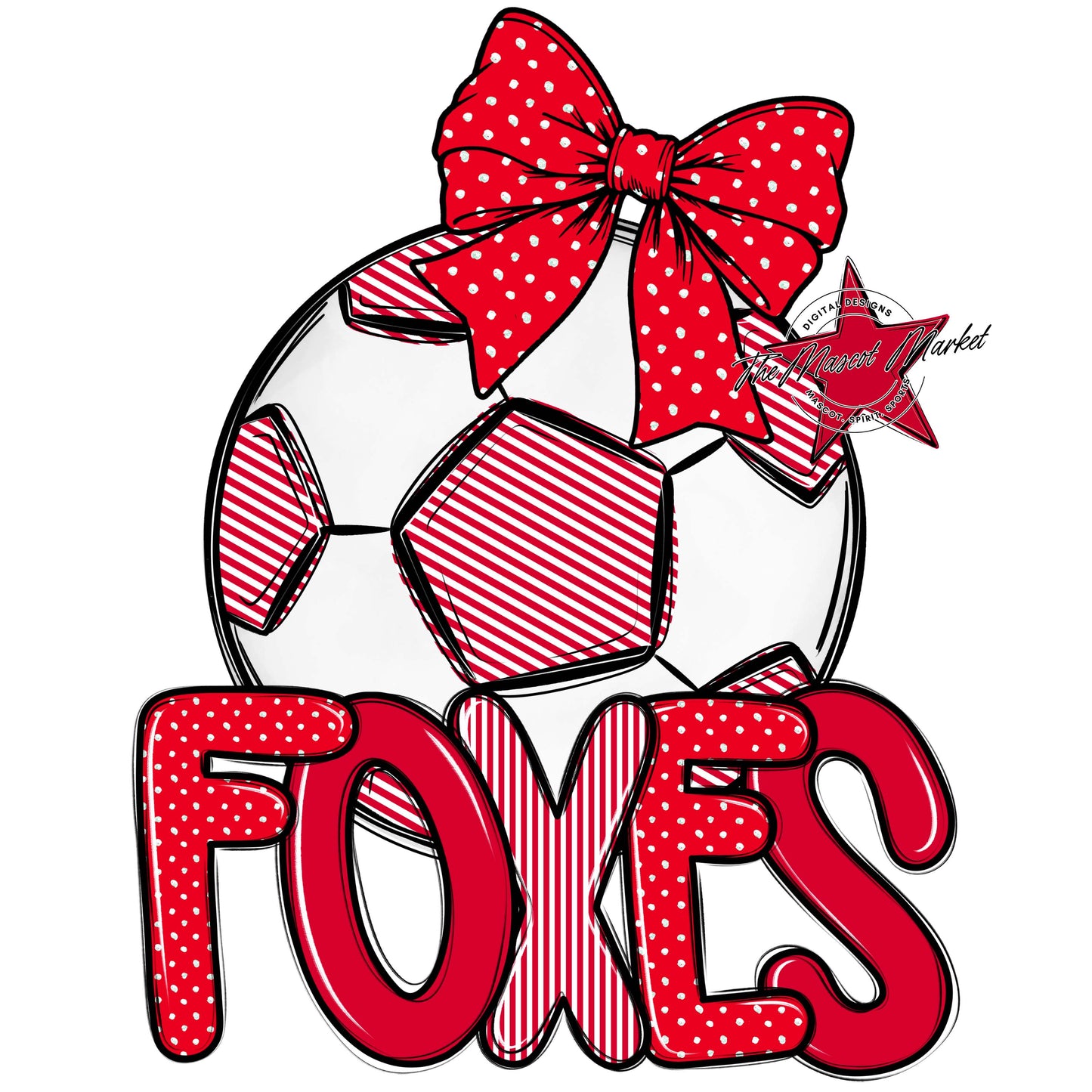Foxes Soccer Spirit Design-Red