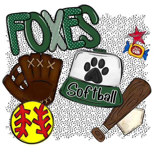 Foxes Softball Spirit-Green