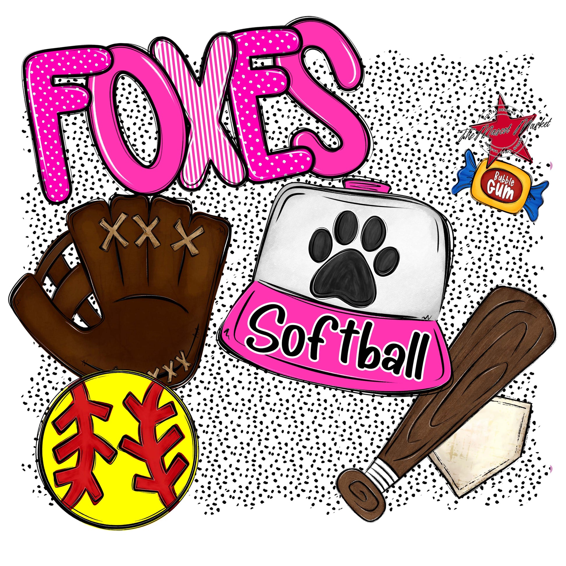 Foxes Softball Spirit-Pink