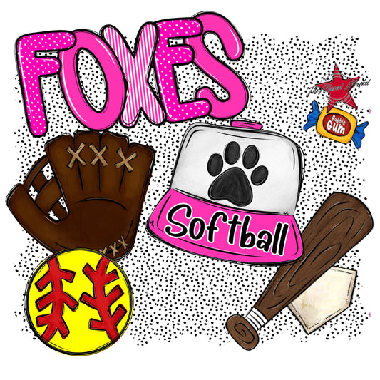 Foxes Softball Spirit-Pink
