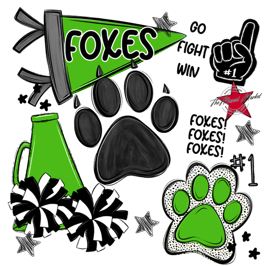 Foxes Spirit Design-Bright Green