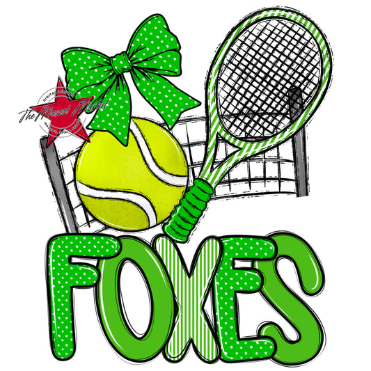 Foxes Tennis Spirit Design-Bright Green
