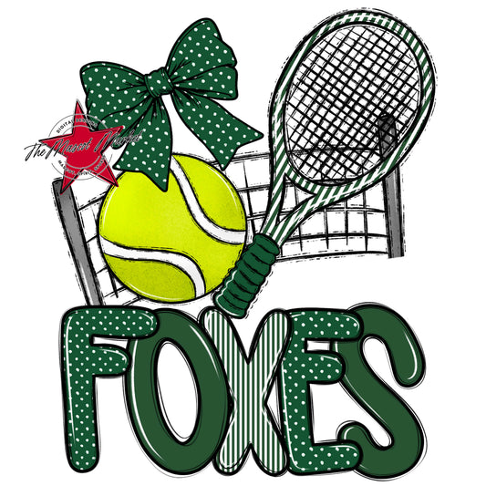 Foxes Tennis Spirit Design-Green