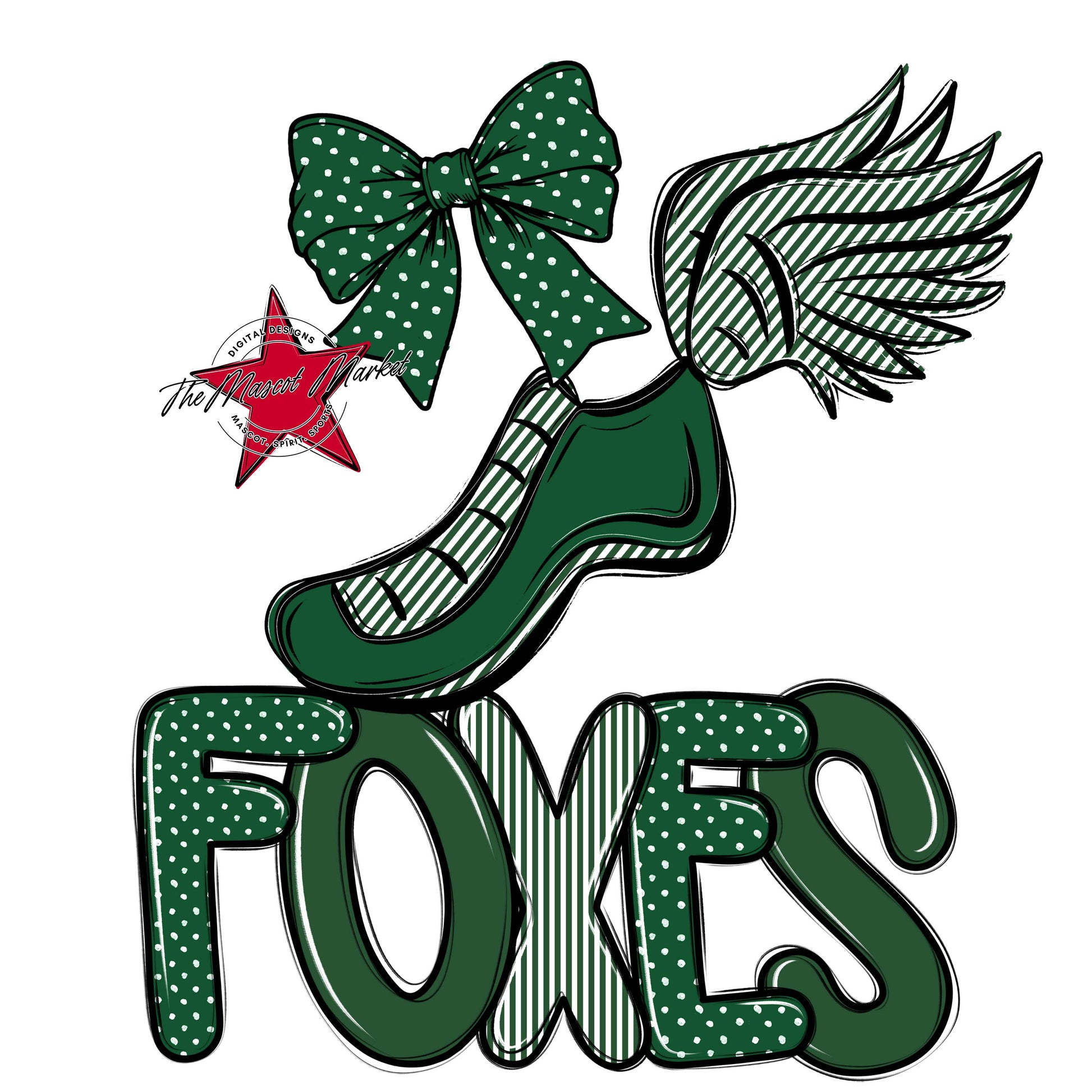 Foxes Track Spirit Design-Green