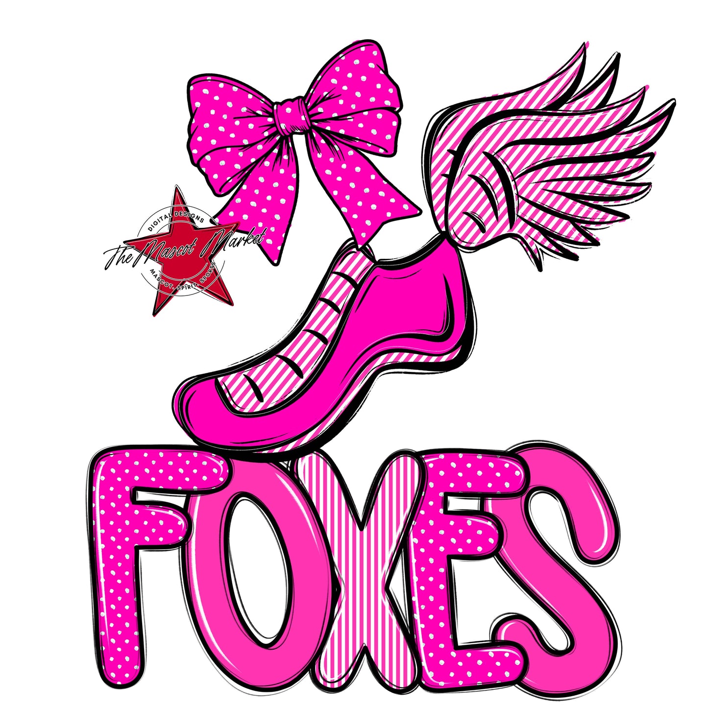 Foxes Track Spirit Design-Pink