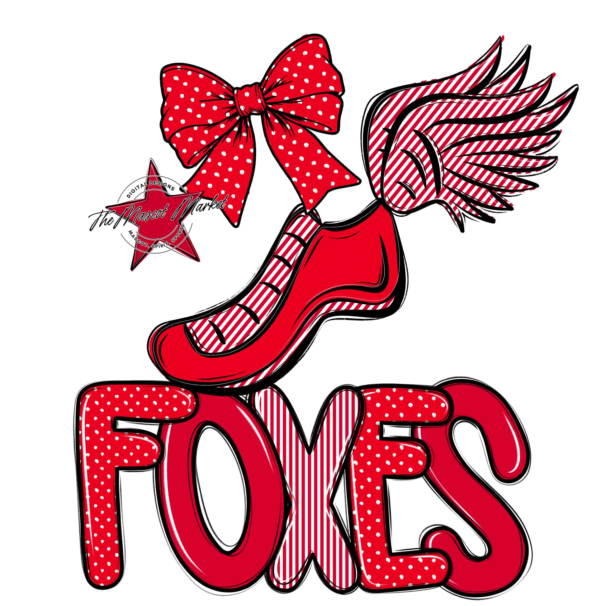 Foxes Track Spirit Design-Red