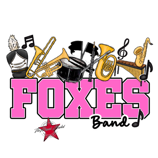 Foxes Varsity Band-Baby Pink
