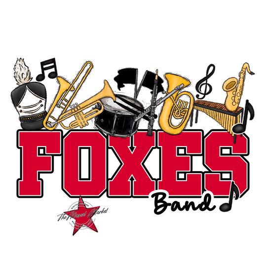 Foxes Varsity Band-Red