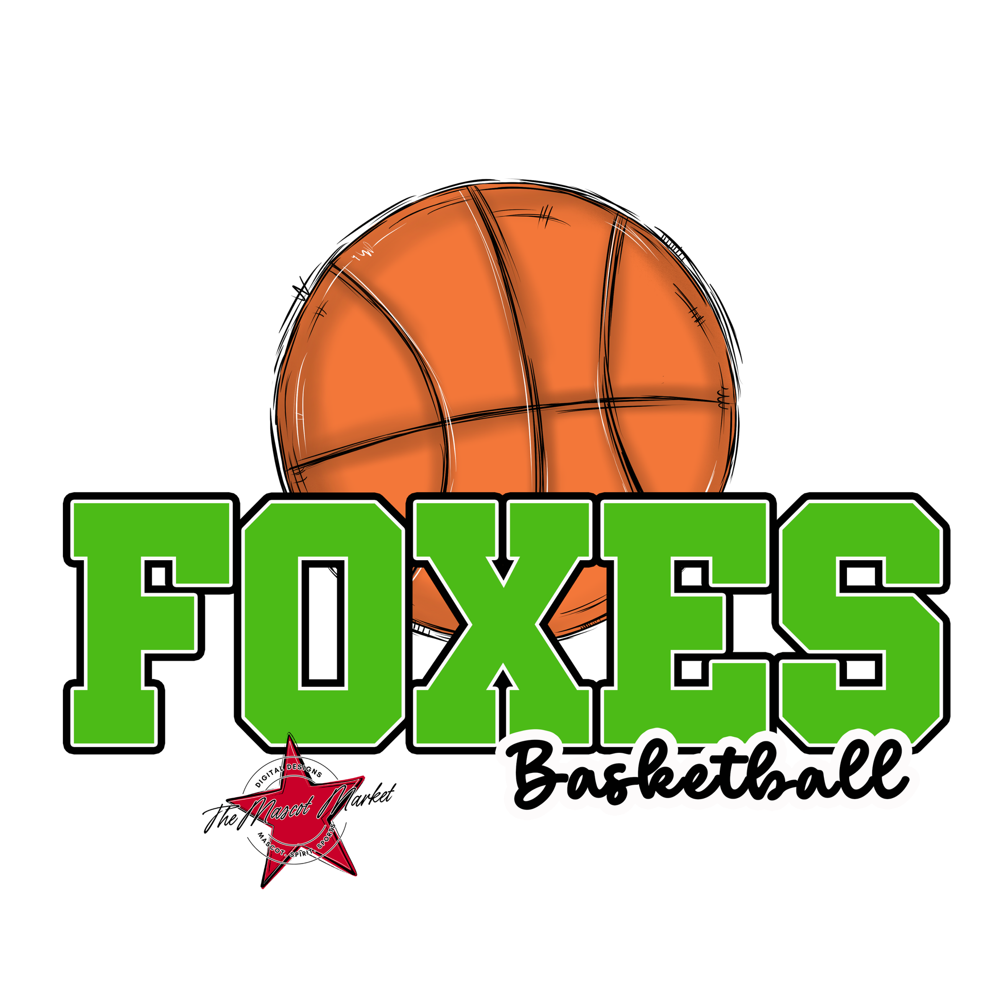 Foxes Varsity Basketball-Bright Green