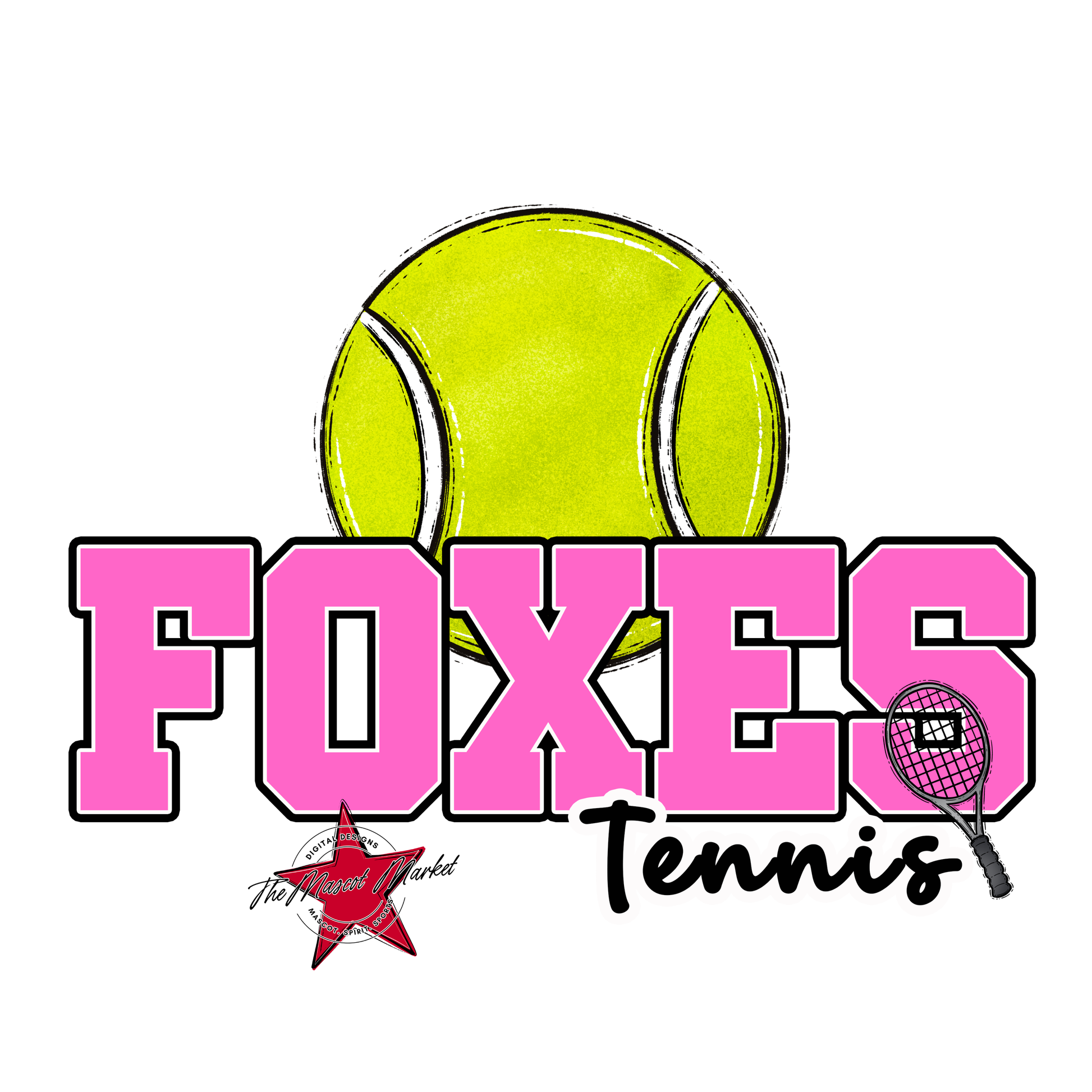 Foxes Varsity Tennis-Baby Pink