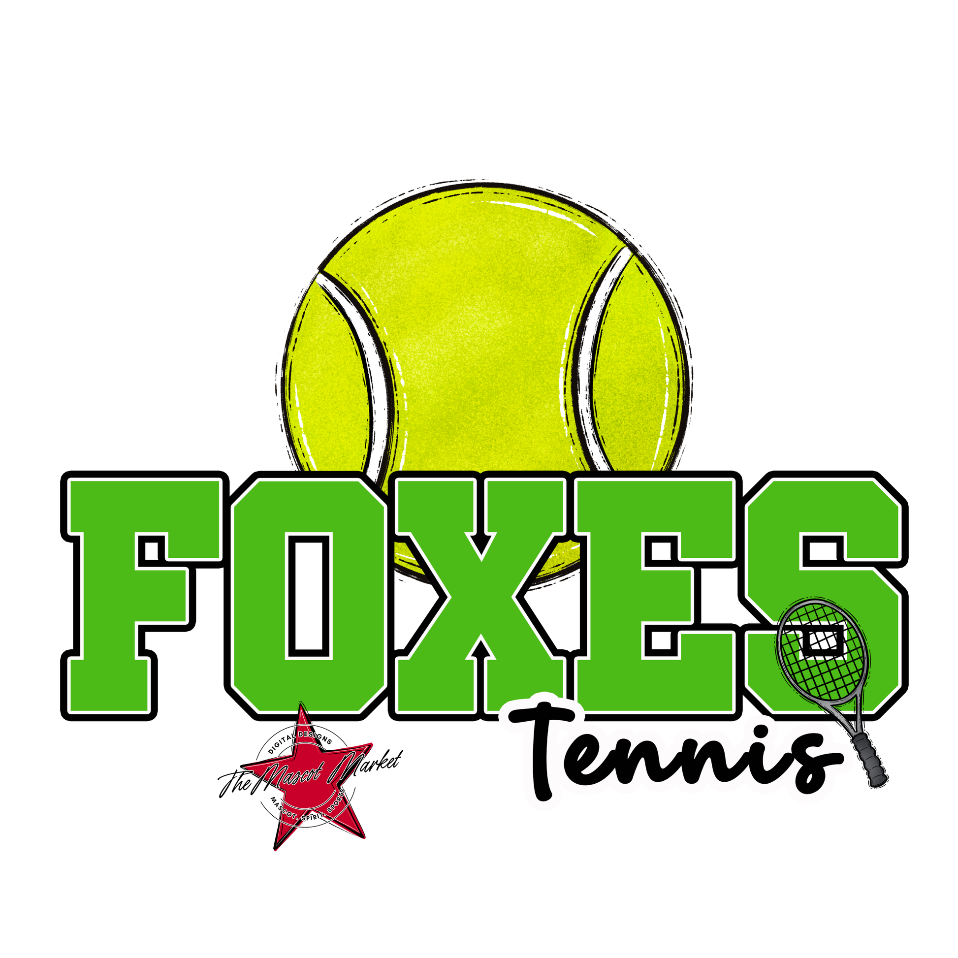 Foxes Varsity Tennis-Bright Green