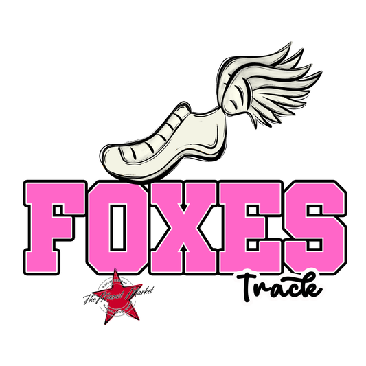 Foxes Varsity Track-Baby Pink
