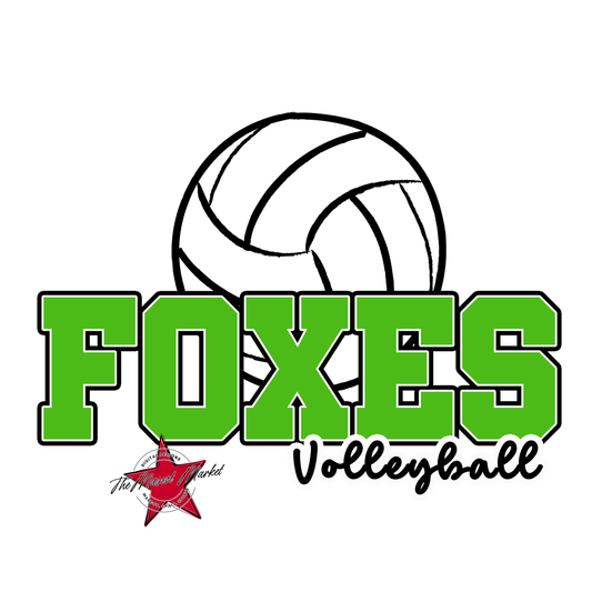 Foxes Varsity Volleyball-Bright Green