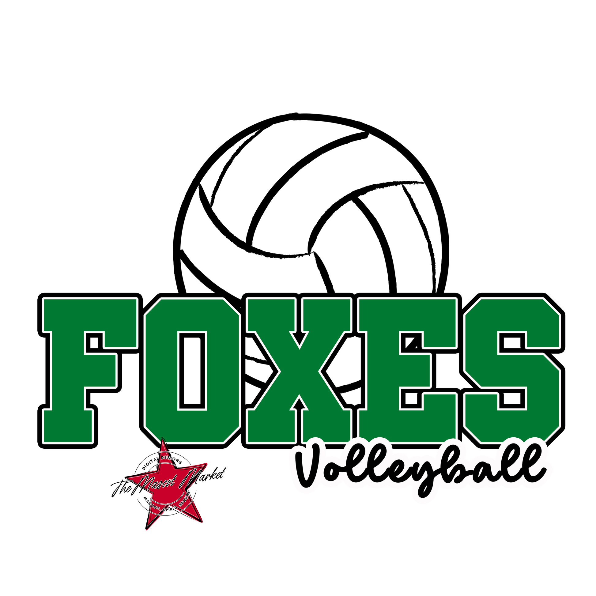 Foxes Varsity Volleyball-Kelly Green