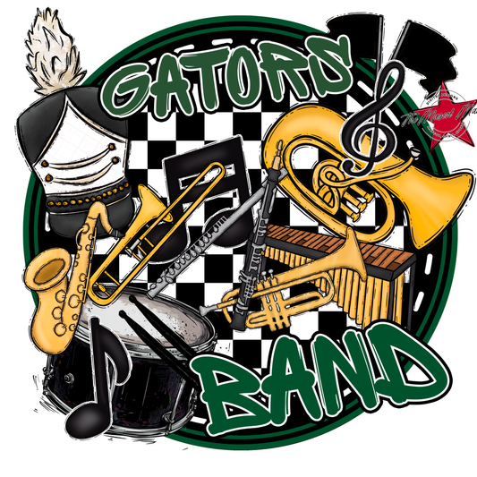 Gators Circle Band Design-Green