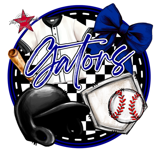 Gators Circle Baseball Design-Blue