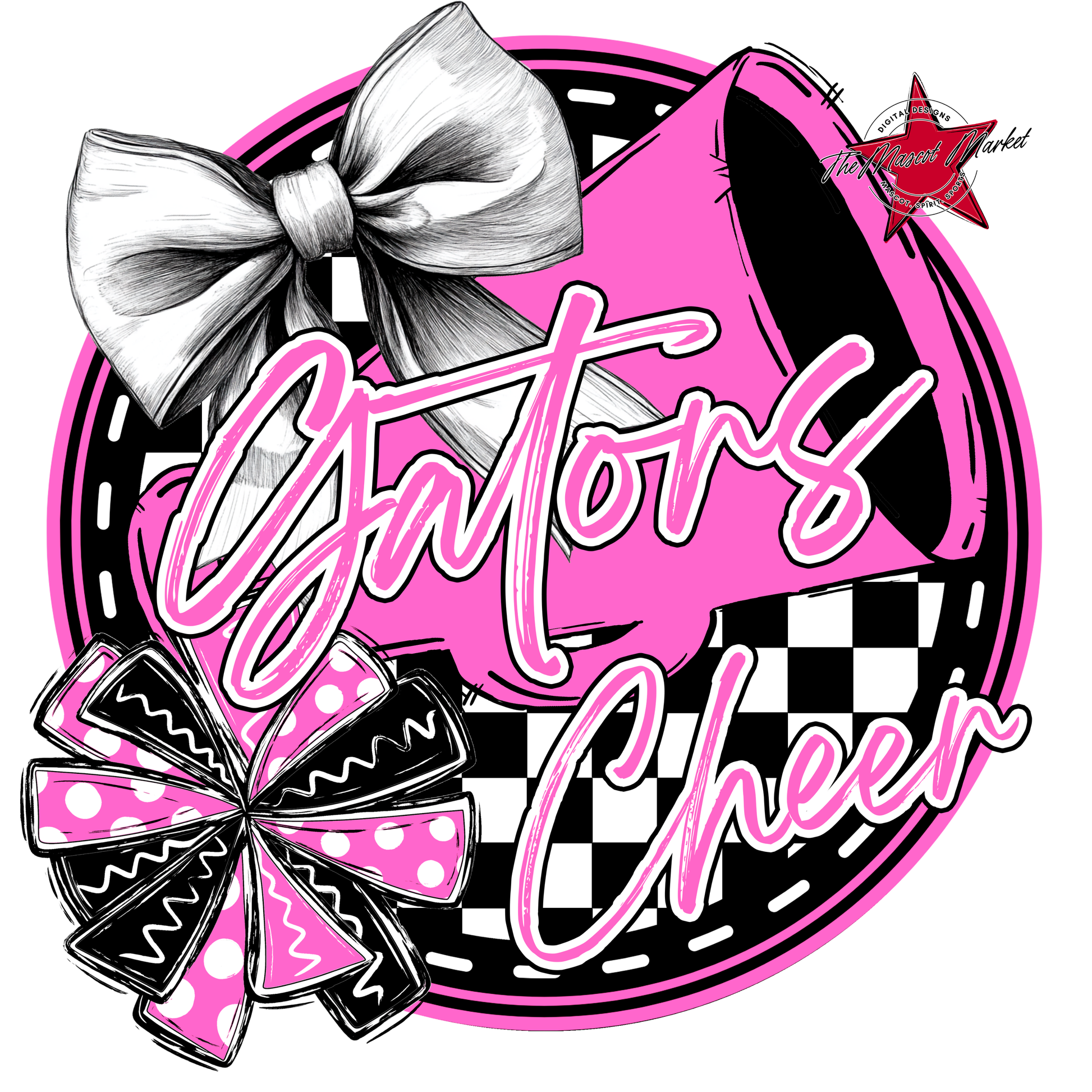 Gators Circle Cheer Design-Baby Pink