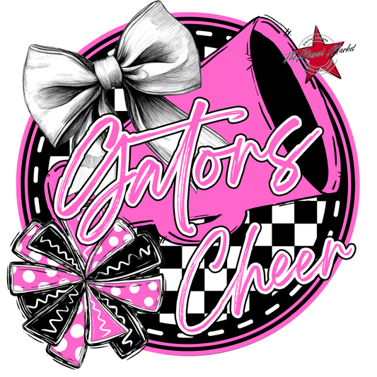Gators Circle Cheer Design-Baby Pink