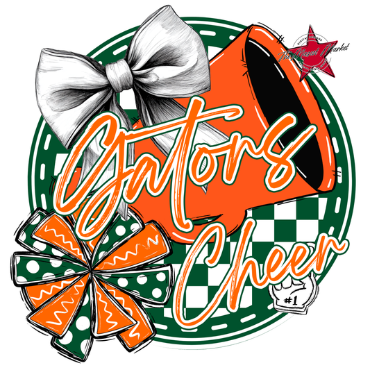 Gators Circle Cheer Design-Green-Orange