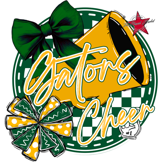 Gators Circle Cheer Design-Green-Yellow