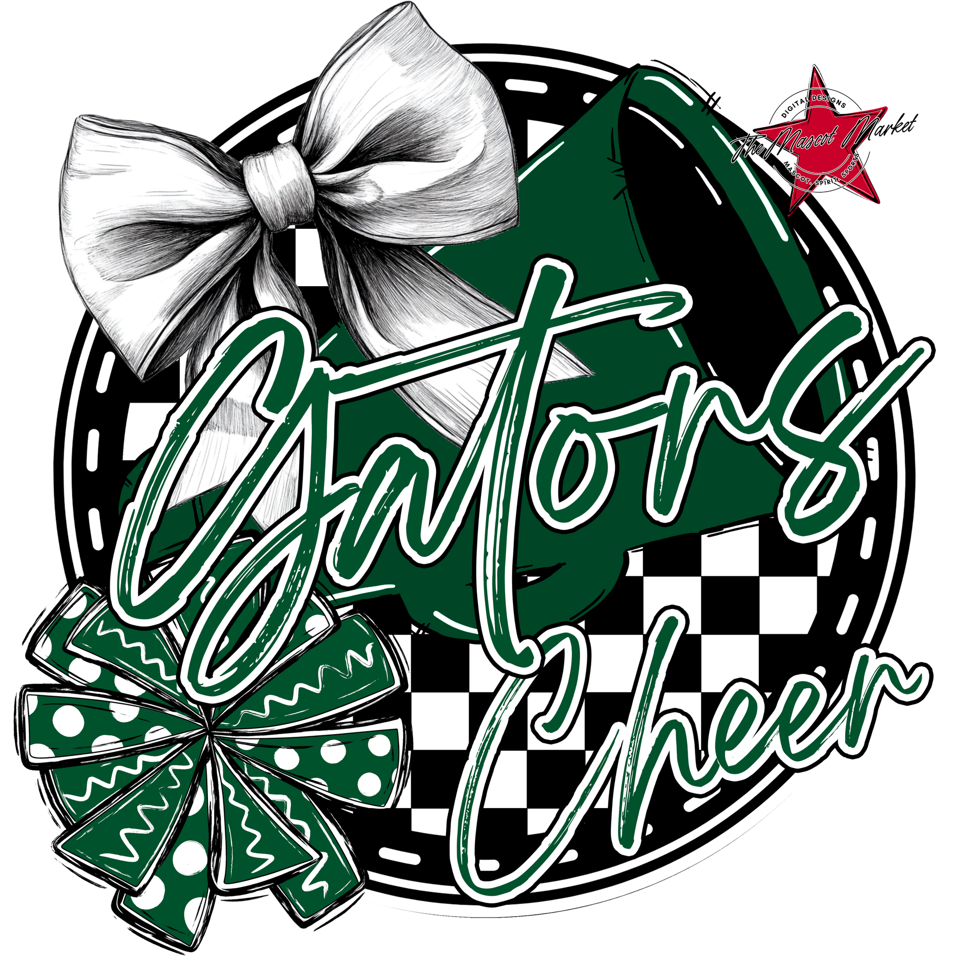 Gators Circle Cheer Design-Green