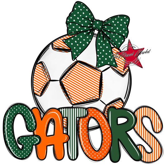 Gators Soccer Spirit Design-Green & Orange