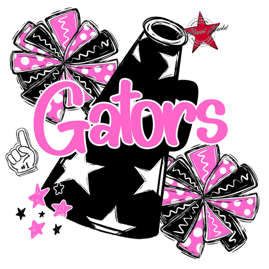 Gators Alpha Megaphone Design-Baby Pink