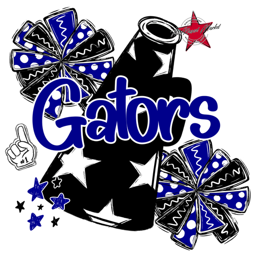 Gators Alpha Megaphone Design-Blue