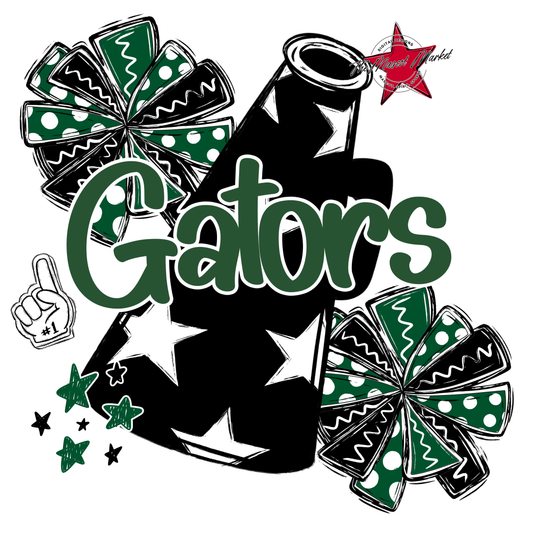 Gators Alpha Megaphone Design-Green
