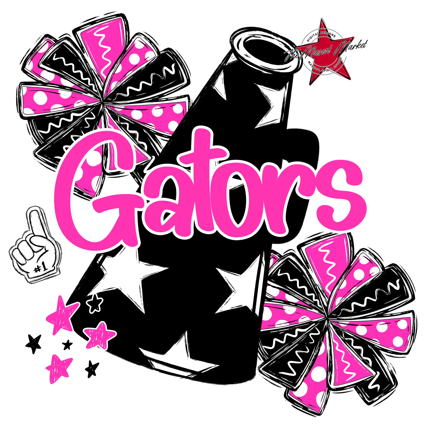 Gators Alpha Megaphone Design-Pink