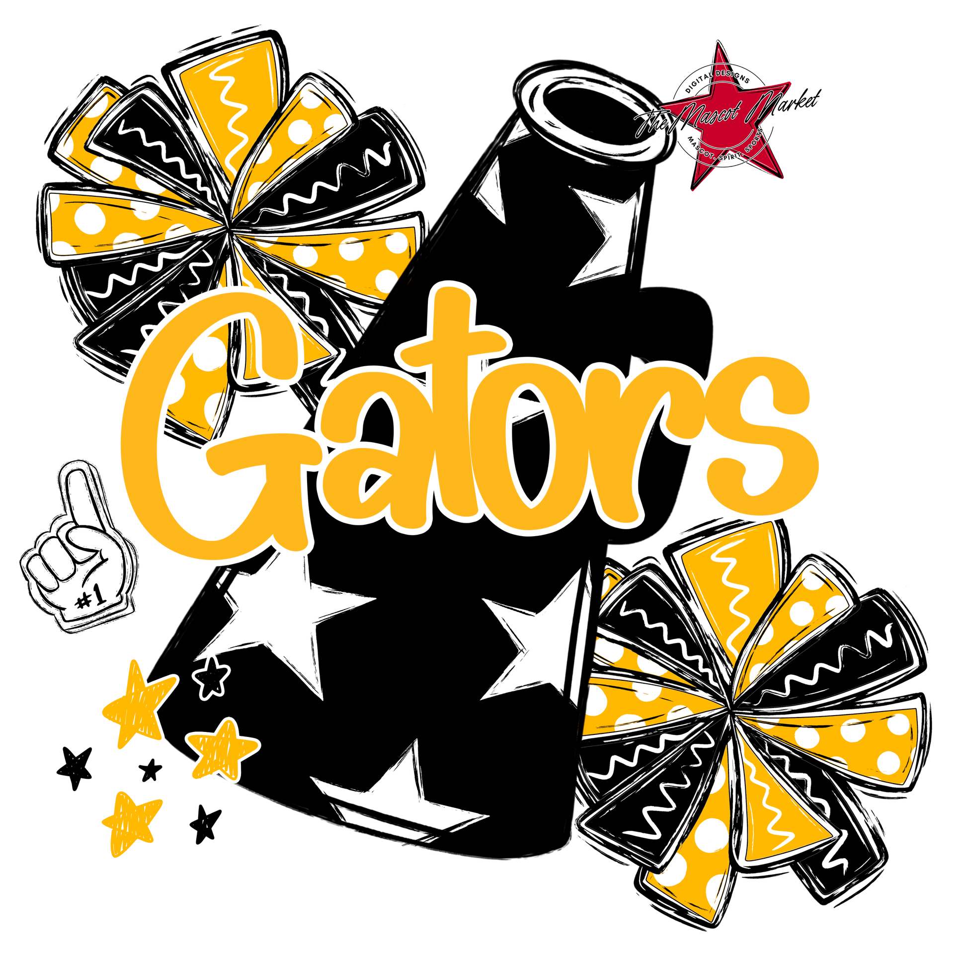 Gators Alpha Megaphone Design-Yellow
