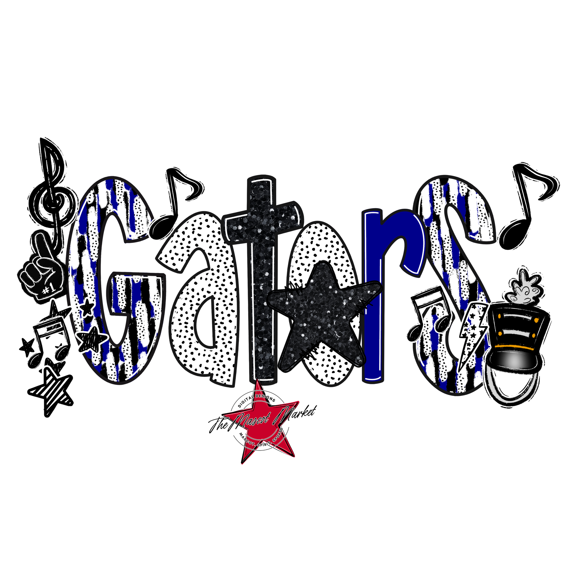 Gators Band Scrape-Blue