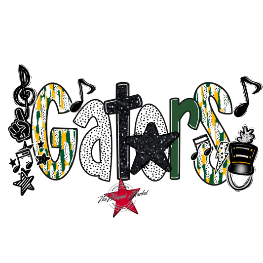 Gators Band Scrape-Green-Yellow