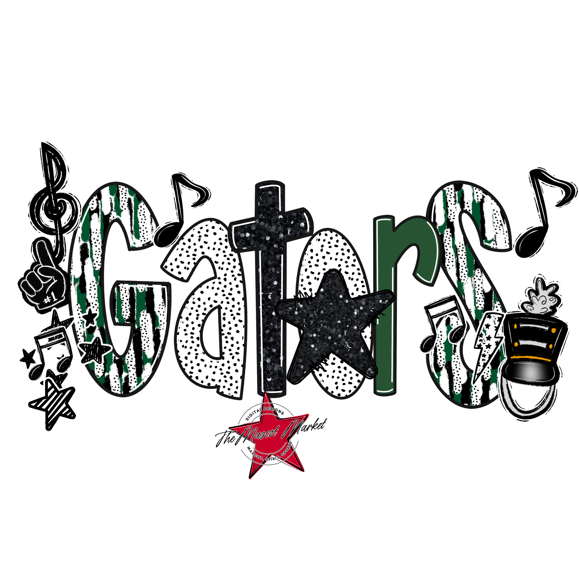 Gators Band Scrape-Green