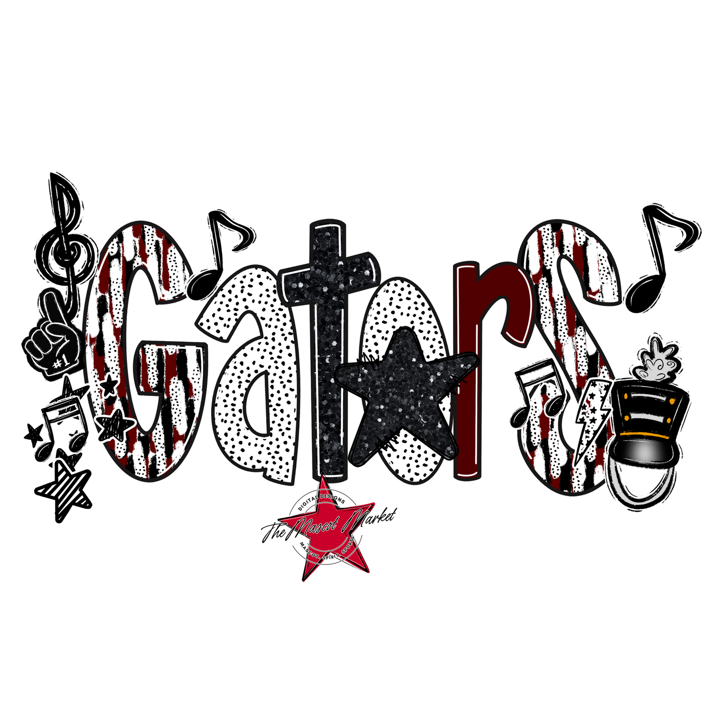 Gators Band Scrape-Maroon