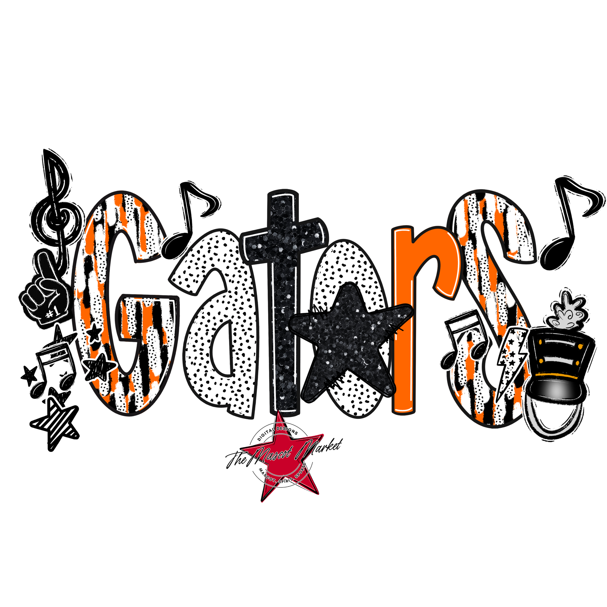 Gators Band Scrape-Orange