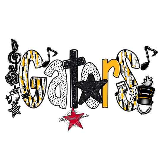 Gators Band Scrape-Yellow